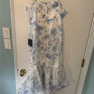 Lulu's Blue and White Floral Dress